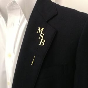 بروش أبيض 3 حروف - فضة سويسري 925, الفضة