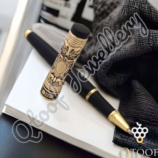 قلم التنين - فضة سويسري 925، ذهبي