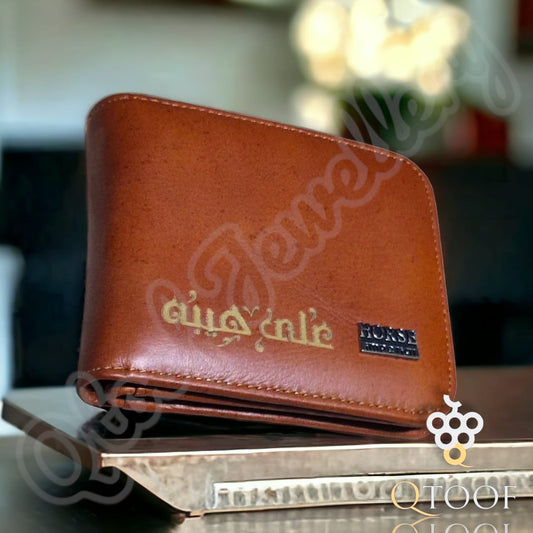 محفظة بالاسم حفر ليزر